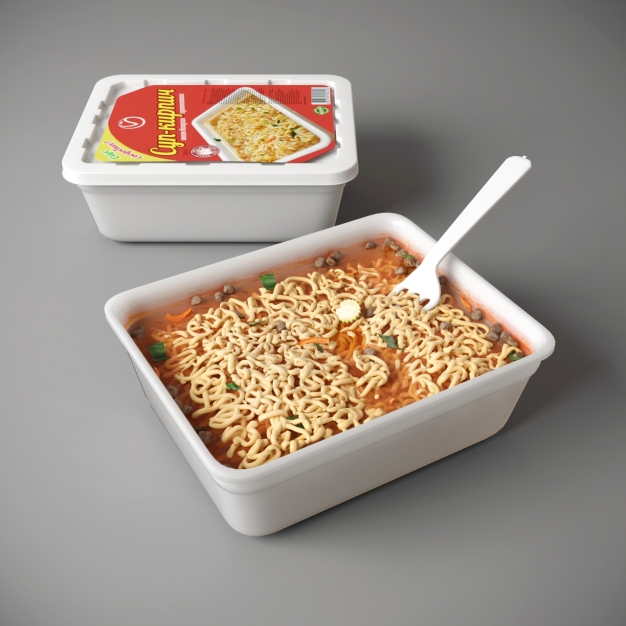 方便面 泡面食物3D模型